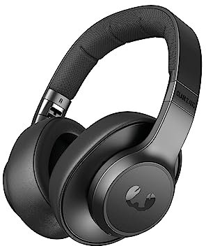 Fresh 'n Rebel Clam 2 ANC, kabellose Noise Cancelling-Kopfhörer Over-Ear, 60 Stunden Wiedergabezeit, mit Mikrofon, faltbar, Schnellladefunktion, Audioeingang, Vegane Leder Ohrmuscheln (Storm Grey)