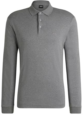 BOSS Herren Pado 30 Longsleeve-Poloshirt aus Interlock-Baumwolle mit Logo