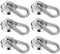 GothicBride Magnete Haken 6 Stück Neodym 17 kg Starker Magnet mit Drehbarem Karabiner für Küche, Bad, Schließfächer