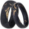 DOOSTI Trauring/Ehering/Partnerring aus Carbon - UNIQUE- Carbon marmoriert - Damen und Herren Variante - (Ring Breite 7 mm, 68)