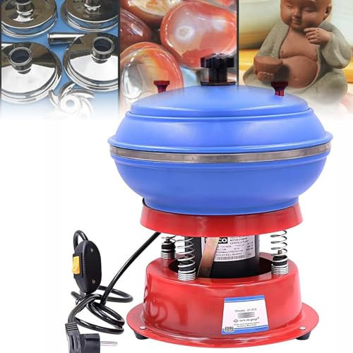 DPLXFPP Professional Rock Tumbler Kit, Electric Rock Tumbler Vibratory Bowl, Vibrating Polishing Drum,Vibration Tumbler Vibration Polishing Machine, Strong Load Capacity, Convenient Operation