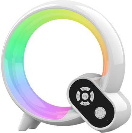 IAZE Shape Light Up Lamp, Wireless Speaker with Lights, Wireless Charger Lamp Speaker, Rechargeable Table Lamp Speaker Lamp, Color Changing Ambient LED Night Lights