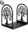 VILLCASE 2 Stück Metall Buchstützen, 17,5X12X9cm Buchstützen Schwarz, Bücherstützen, Book Holder, Buchhalter, Buchstopperr, Bücherhalte für Büchers Schreibtisch Home Büro