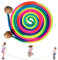 Comba de saltar para multijugador, 5 m de largo y cuerda, para niños, mango de bola de madera ajustable para diversión al aire libre, deportes escolares, juegos de fiesta