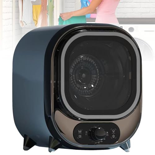 Hydravex Small Portable Condenser Tumble Dryer, 5kg Vented, Perfect for Counter Top or Wall Mounted Use, Compact Spin Dryer, 0.8kg Load Capacity, Blue