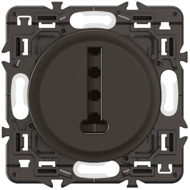 LEGRAND - Prise Téléphone Céliane 8 Contacts T - Noir - A compléter d'une plaque Céliane