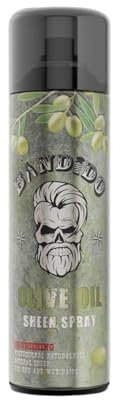 BANDIDO Haarspray Olivenöl 500 ml – Haarspray Männer – Fixierspray für Natürlichen Glanz – Haarstyling Produkte – Volumen Spray für Feines Haar – Glanzspray für Haare