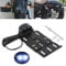 Motorbike License Plate Bracket Adjustable Side Mount License Number Plate Frame Holder with LED Light Fit for Harley Sportster 883 1200 48 XL 2004-2016