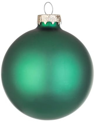 Magie di Natale Palline per albero di Natale, sfera vetro verde smeraldo opaco (6 sfere da 8 cm)