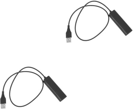 CAXUSD 2pcs PC Adapter Cable Headphones USB to Rj9 Cable Headset Adapter Female Rj9 to USB Adapter Rj9 to USB Converter C Cable Adapter Converter Versatilen Base Plug for Laptop Plastic