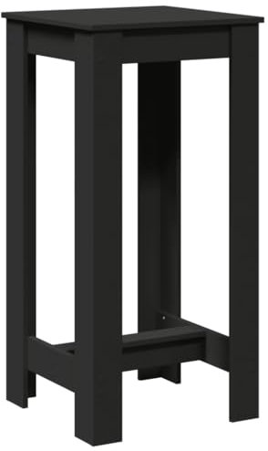 vidaXL Mesa Alta de Bar Madera de ingeniería Negra 51x50x103,5 cm, Mesa de Bar, mesita de Bar, Mesa Alta de Cocina, mesas de Bar, Mesa de Pub