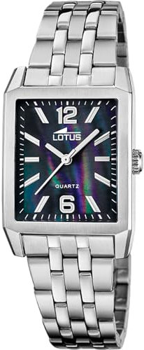 Lotus Reloj Mujer 18985/4 Square Series Caja de Acero Inoxidable 316l Plateado Correa de Acero Inoxidable 316l Plateado