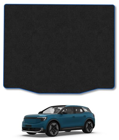 Ford Explorer (2024+) Carpet Boot Mat | Blue Edge Trim Tailored Fit Boot Liner Full Coverage Protection Accessories Easy Clean Anti Slip Made in the UK