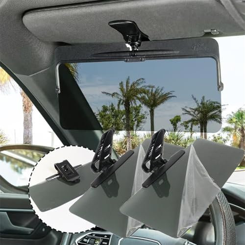 Universal Car Sun Visor with Polarized Glare Protection,Sun Visor Extender for Cars,Polarized Car Visor Extender Sun Blocker,Adjustable Visor Extension for Car Visor,Clip on Sun Visor for Car (1Pcs)