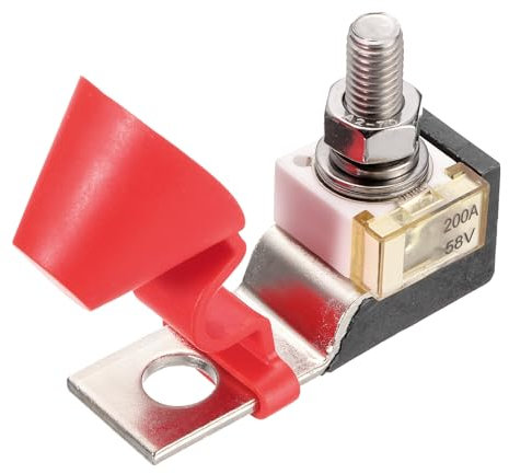 Sourcing Map 200A Terminal Block Fuse - 58V DC Marine Rated Battery With Fuse Holder for Circuit Protection of Automobiles Ships