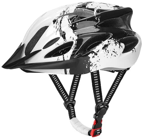 GOXIFACA Casco Bicicleta Adulto con Visera Extraíble Forro Lavable Cascos Bicicleta Montaña Ajustable para Adultos Que Montan en Montañas y Carretera (Tamaño de la Cabeza 57-62cm)