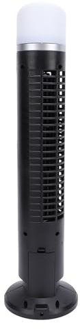 Gugxiom Ventilador de Torre sin Aspas, Portátil, Velocidad Ajustable, Silencioso, Compacto, Ahorro de Espacio, Ventilador sin Aspas de Escritorio USB con Luz para el Hogar, Dormitorio,