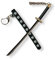 Schlüsselanhänger Mini Katana Brieföffner Piratenschwert Schwertkämpfer - 17 cm - Metall, XL, Metall, Kein Edelstein