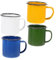 PEPLAYTAL 4piezas Tazas De Camping Esmaltadas Vintage De Asortidos Tazas De Café y Té Para Uso Interior y Exterior Diseño Retro Para Viajes y Picnics