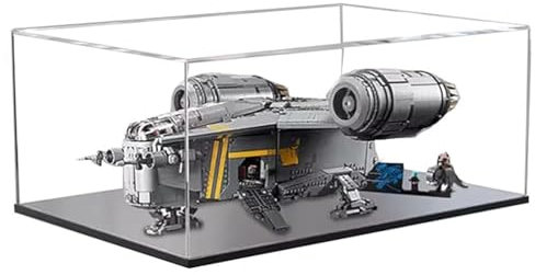 Acrylic 3mm Display Box for Lego 75331 Model, Transparent Dustproof Display Box, Storage Box, Compatible with Lego 75331 Model (Model Not Included) (Black Base 2mm)