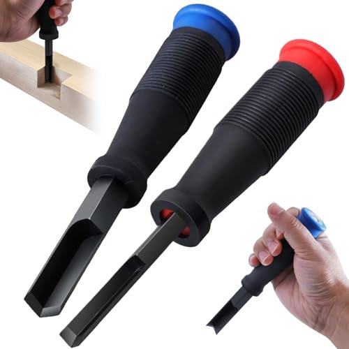2PCS Corner Chisel, 90° Square Mortise Chisel with Comfortable Grip for Cutting Square Mortise