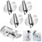 4 Piezas Prensatelas Dobladillo En Espiral+Guía de Costura Magnética para Máquina de Coser, 7/8/9/10mm Prensatelas Enrollable para Dobladillos, Coser Pie para Dobladillo para Doméstico Y Comercial