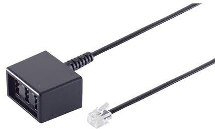 PADCR Telefon Fax Kabel Adapter Verteiler Splitter Weiche Verbindungsstück RJ11 / TAE NFN-Buchse 0,15m