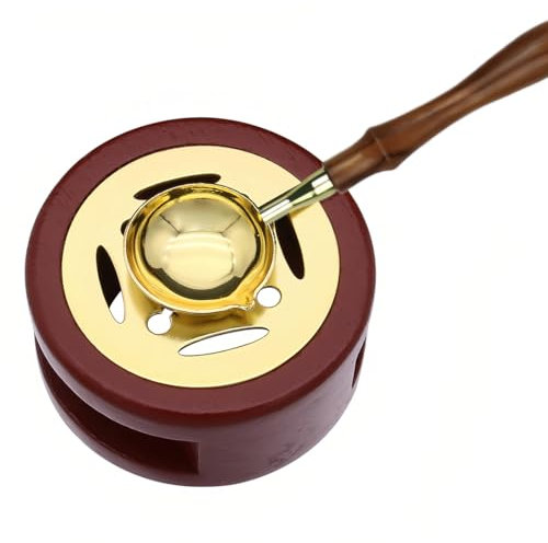 2 Stück Wachssiegelwärmer, Wachssiegel Stempel, Holz Wachssiegel Stempel Set, Siegelwachs, für Versiegeln Von Umschlägen, Hochzeitseinladungen, Geschenkverpackungen