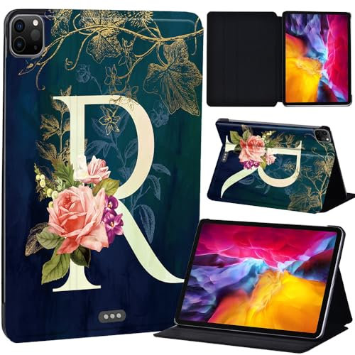 Smart Case for iPad Air 11-inch M3 2025/M2 2024/10.9 Air 5th 4th 2022 2020, Protective Cover for iPad Air 5/4 (2022/2020 5th/4th Generation 10.9-Inch) (initial letter R)