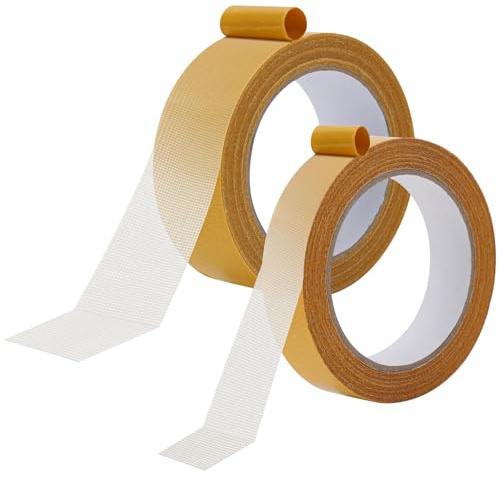 heedpeiur 2 Rolls Doppelseitiges Klebeband Extra Stark,40mm×20m,25mm×20m | Teppichklebeband Klebeband Doppelseitig Extra Stark,Teppich Klebeband Doppelseitig Spurlos,Doppelklebeband Transparent
