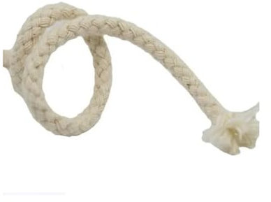 OZXLH Cuerda Trenzada Hueca de Ocho hebras, Hecha a Mano, 100% algodón, blanqueada en Negro, Rojo y Blanco, for Accesorios de Ropa, 10 mm x 200 cm(Natural White)