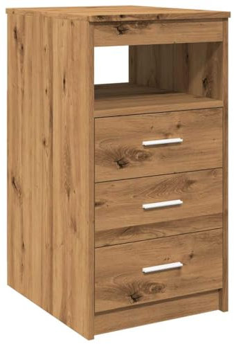 Aktenschränke Spind Organizer Mehrzweckschrank Aktenschrank - Schubladenschrank Artisan-Eiche 40x50x76 cm Holzwerkstoff für Küche Arbeitszimmer Büro Schlafzimmer