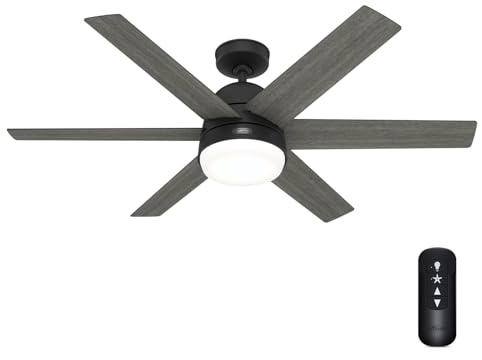 Hunter Fan Company 52706 - Ventilador con mando a distancia de mano, 132 cm/52 pulgadas, color negro mate