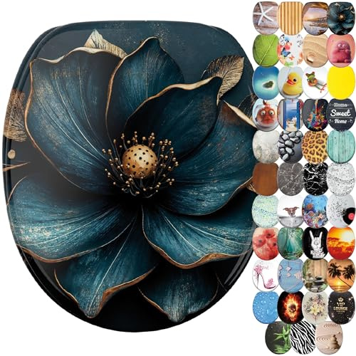 Sanilo Toilettendeckel mit Absenkautomatik, hochwertiger WC Sitz, einfache Montage, stabile Scharniere (Bellezza)