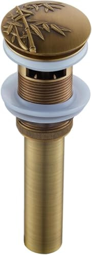 Pop Up Waschbecken Abfall Antik Pop Up Becken Abfall Messing Presse Wasser Mit Dichtungsring, F, Nonporous