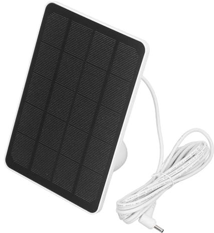 CHICIRIS 10W Solarpanel für Ringkamera Kompatibel mit Ring - -Cam -Batterie und Stick -up -Nockenbatterie IP65 Water Proof 360 -Grad Rotatable Halterung 9,8ft Kabel (CSP4W-DC-W)