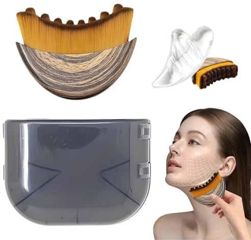 ZenithBurst Lymphbürsten Gesicht,Lymphdrainage Bürste Gesicht für präzise Lymphdrainage mit Lymphbürste Gesicht und Kopf-Kamm gegen Müdigkeit