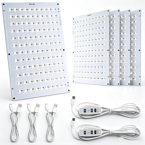 5 Stück LED Backlight Board Kit mit Einstellbarer Schalter für USB-C-Anschluss, Compatible with BambuLab A1/A1 mini Combo/P1P/P1S/X1C/X1E AMS 3D Drucker Für die Beleuchtung von 3D-Druckern