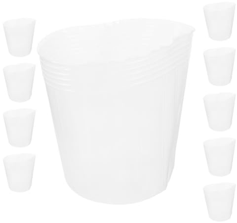 HOMOCONO Nursery Plastic Pots 10Pcs 4-Inch Drainage for Hydroponic and Cactus Planting Indoors