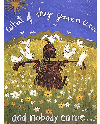 Wee Blue Coo Political War Vietnam Draft Protest USA Dove Art Print Poster Wall Decor 12X16 Inch