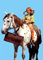 10er Set Postkarte PIPPI LANGSTRUMPF - Motiv: PL PIPPI UND KLEINER ONKEL, Anlass: Kindermotive Tiere, Künstler/Verlag: KARTENKOMBINAT © Saltkråkan AB & AB Svensk Filmind, Größe: A6