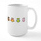 CafePress Cute and Colorful Owls Large Mug 15 oz (444 ml) Ceramic Coffee Mug