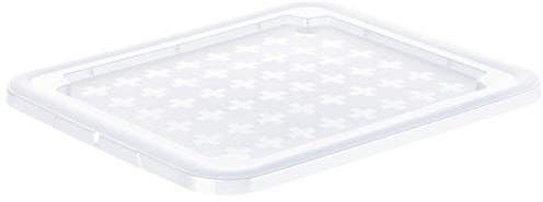 Rotho Reverso Deckel zu Dreh- und Stapelbox Reverso 26l, Kunststoff (PP) BPA-frei, transparent, 26l (44,0 x 37,0 x 1,5 cm)