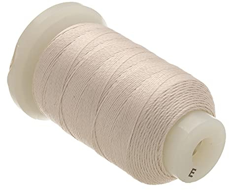 The Beadsmith Pure Silk Cord – Ecru, Size FFF (0.419 mm/0.0165”), 92 Yards (276 ft), 1/2-Ounce Spool