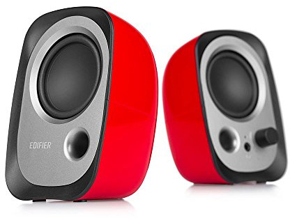 Edifier R12U RD USB-Lautsprecherset Bassreflex-Port Kopfhöreranschluss Integrierter Lautstärkeregler Rot