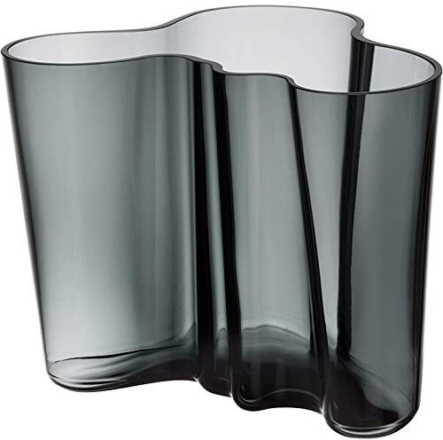Iittala Vase Aalto 160 mm Grau aus Glas