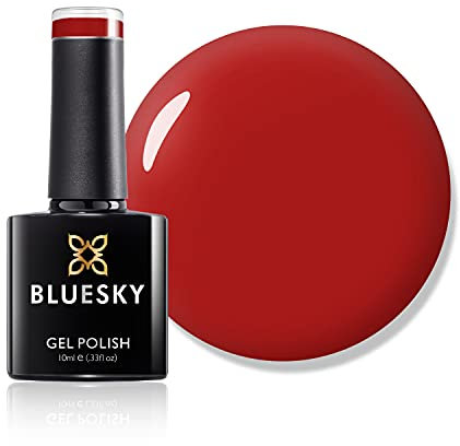 Bluesky Gel Nail Polish, Red Pastel A019, Bright, Red, Scarlet, Long Lasting, Chip Resistant, 10 ml (Requires Drying Under UV LED Lamp)