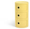 Kartell Componibili Bio, Container 3-fächer, Gelb