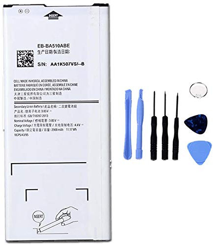 Akku kompatibel mit Samsung A5 2016 A510 EB-BA510ABE mit hoher Kapazität 2900 mAh inklusive Demontage-Set