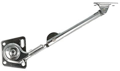 Mobila RS01341 - Braccetto snodato frenante per ante a ribalta, sinistra, viti incluse, acciaio zincato, 18 cm